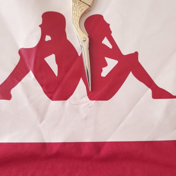 Kappa Short Sleeve Shirt Bastil Authentic "Like No Other" Red Mens SIZE Small - Picture 5 of 10